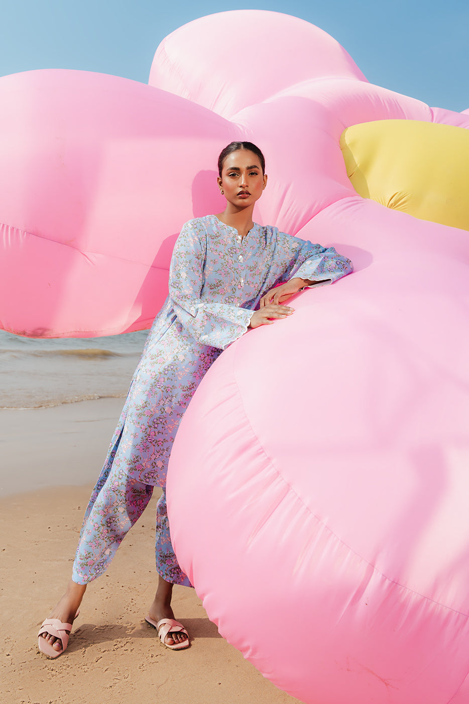 2 PIECE PRINTED VISCOSE SUIT (PRET)