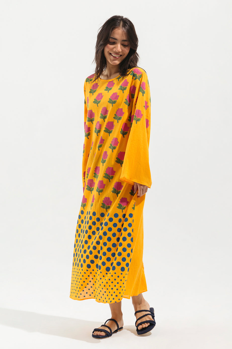 PRINTED LONG DRESS SHIRT