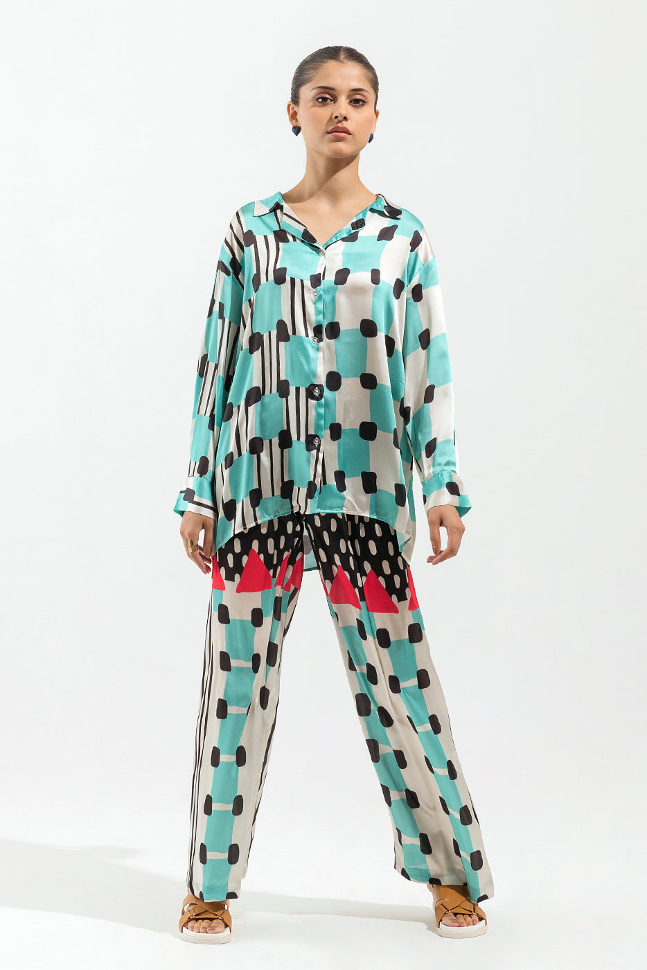 ABSTRACT PRINTED CO-ORD SET