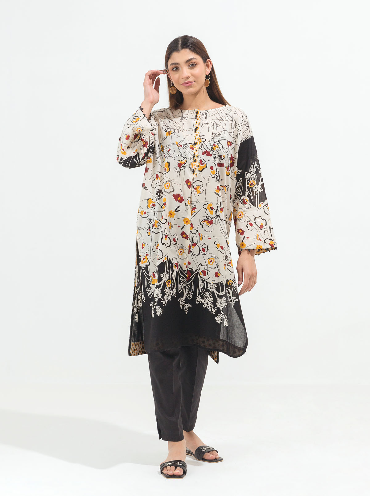 Flora Escape-Printed-2P (UNSTITCHED)