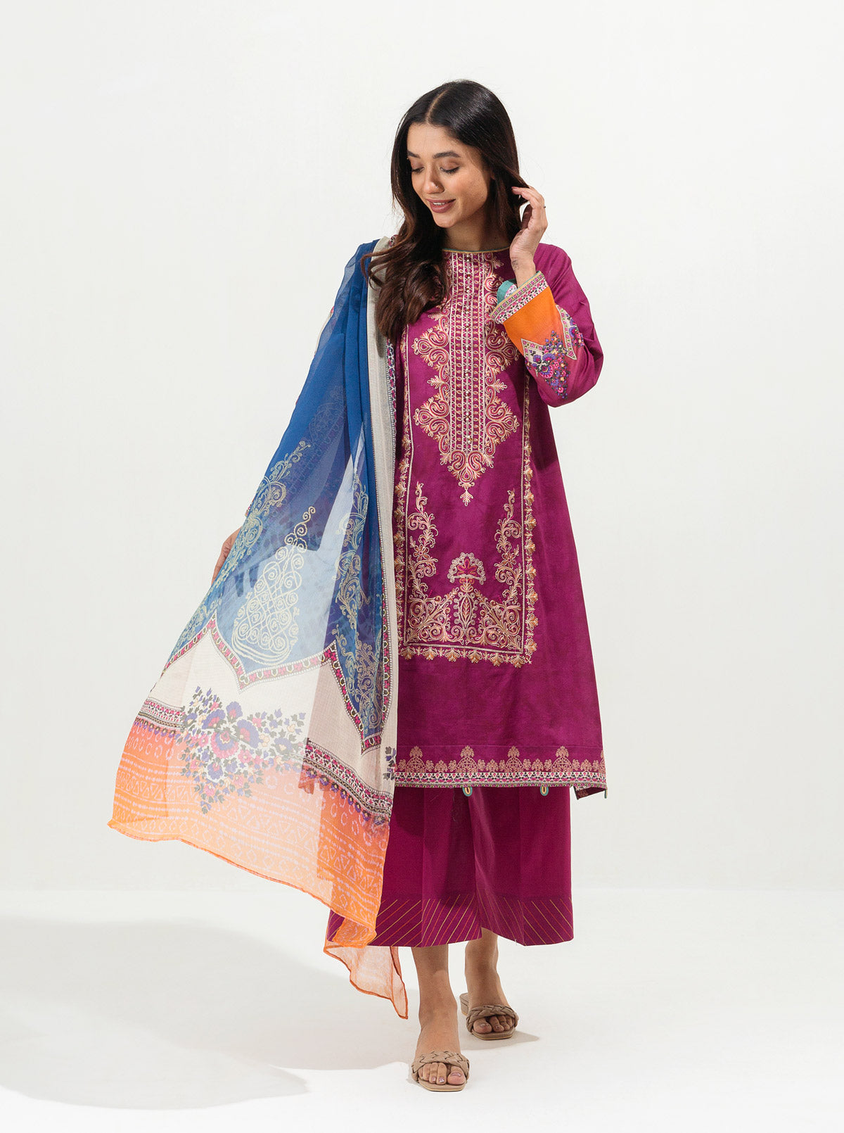 Vivid Spring-Embroidered-3P (UNSTITCHED)