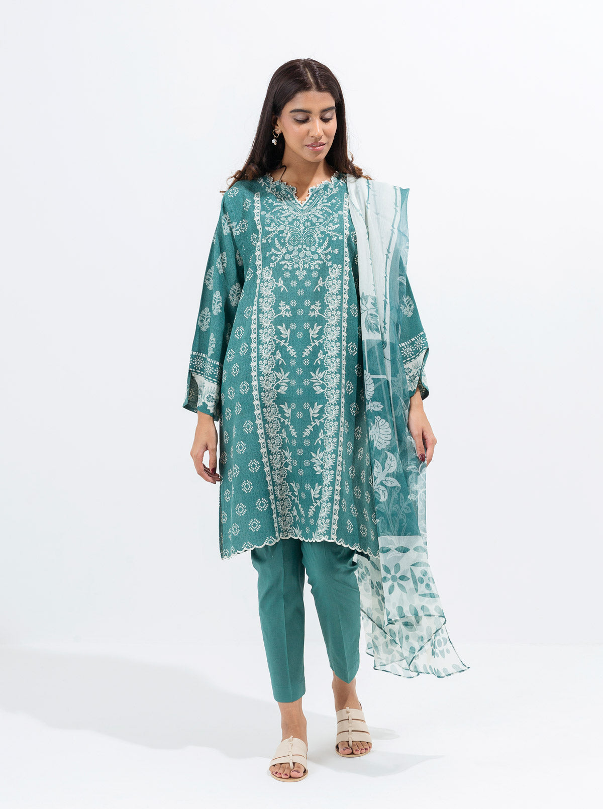 NOSTALGIA TEAL-PRINTED-3P