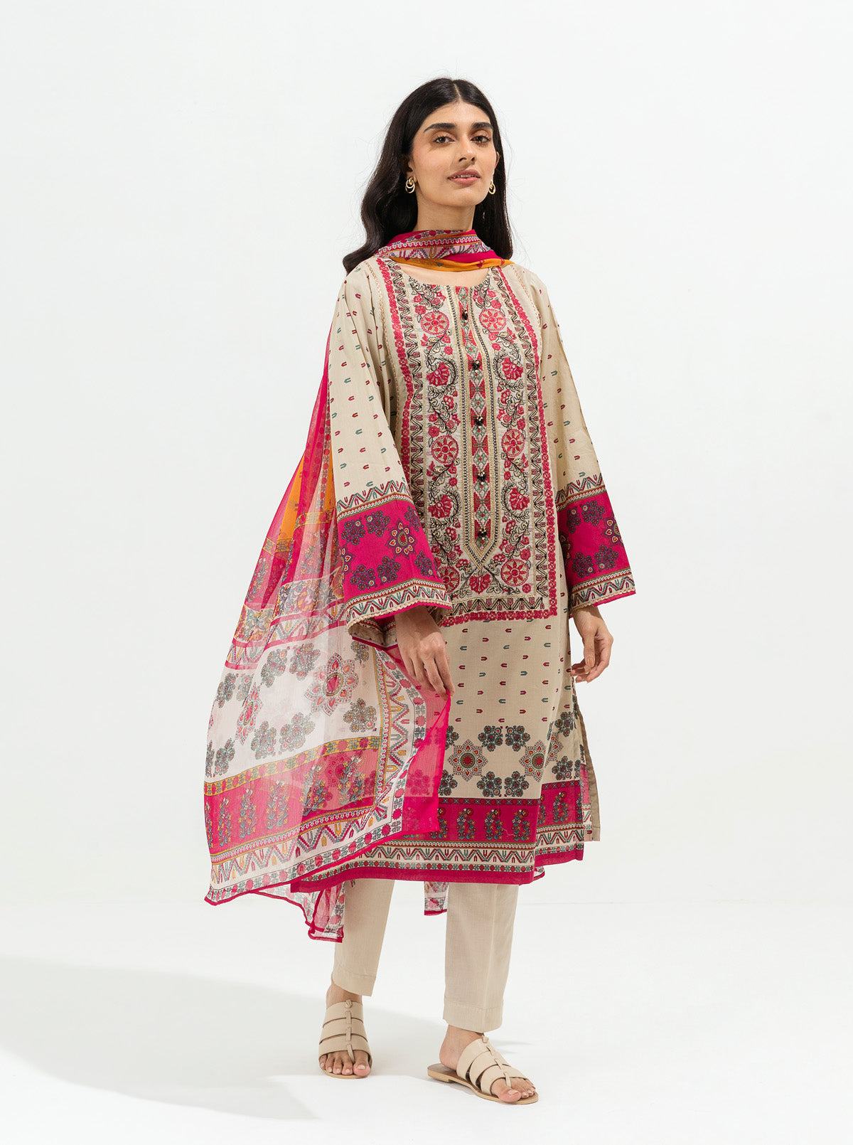 Allure Beige-Embroidered-2P (UNSTITCHED)