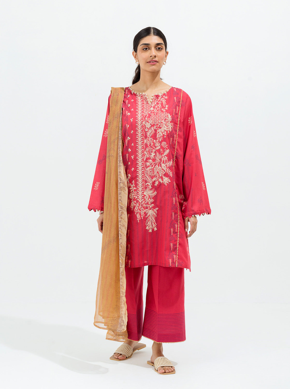 Carmine Chintz-Embroidered-3P