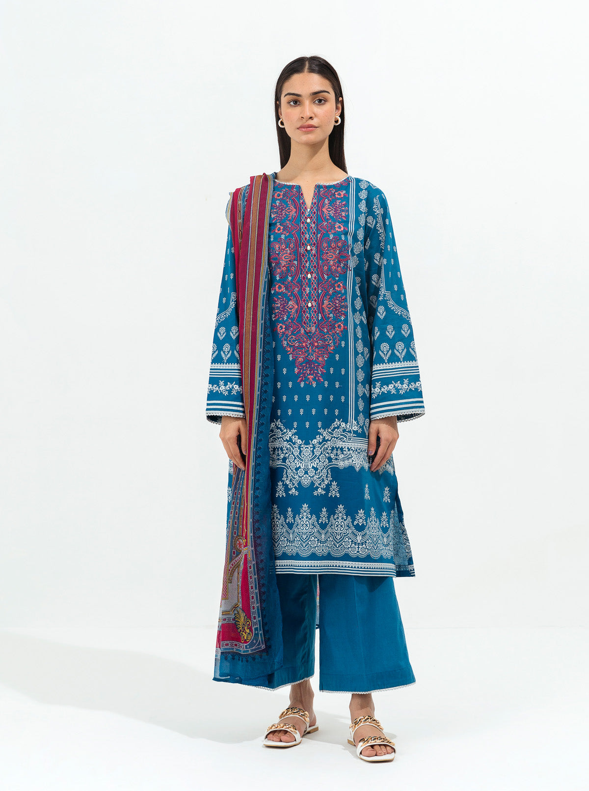 Afterglow Blue-Embroidered-3P