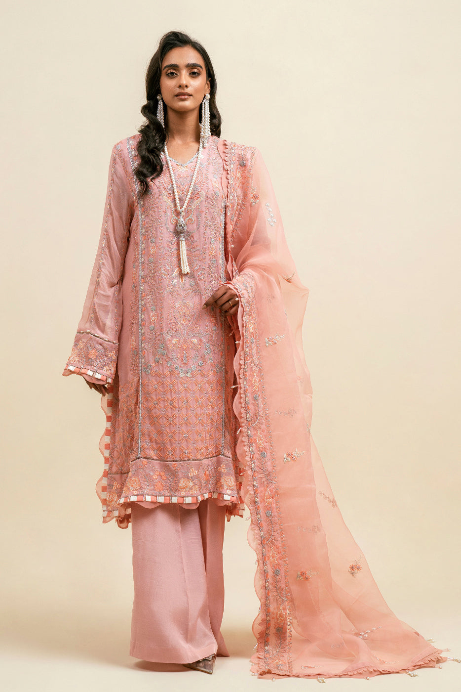 ROSE FIELDS-EMBROIDERD-4P-CHIFFON(UNSTITCHED)