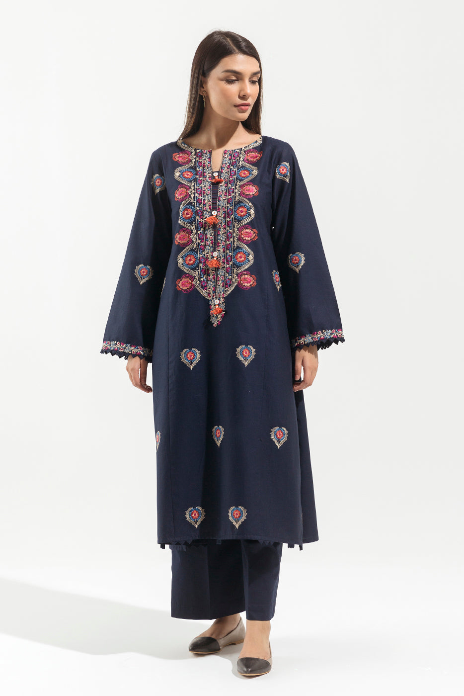 2 PIECE - EMBROIDERED KHADDAR SUIT - AEGEAN TRIBE