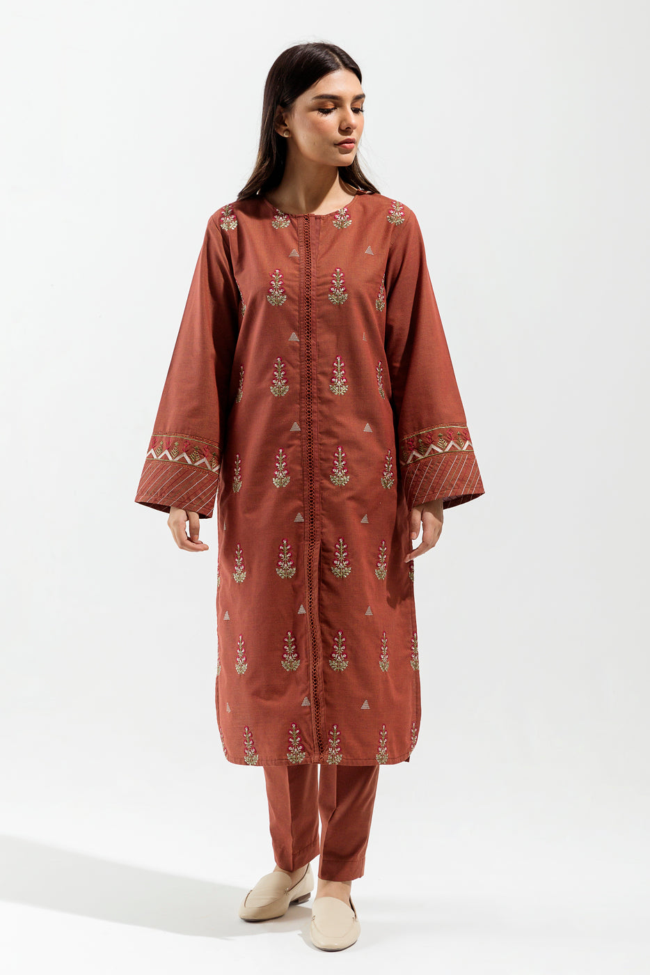 2 PIECE - EMBROIDERED CAMBRIC SUIT - ROSEWOOD DREAM