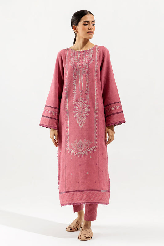 2 PIECE - EMBROIDERED JACQUARD SUIT - ETHEREAL BEAUTY