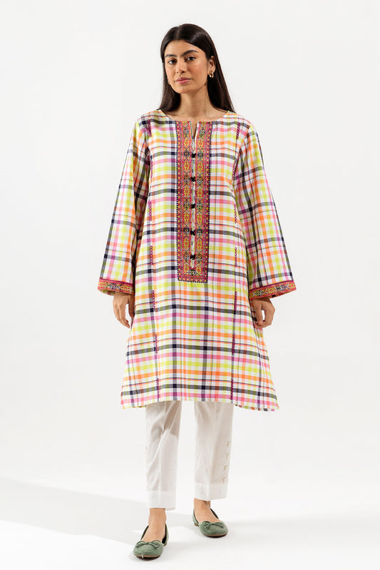 1 PIECE - EMBROIDERED YARN DYED SHIRT - SPECTRUM JEWEL (UNSTITCHED)