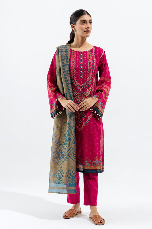 Vivid Magenta-Embroidered-3P