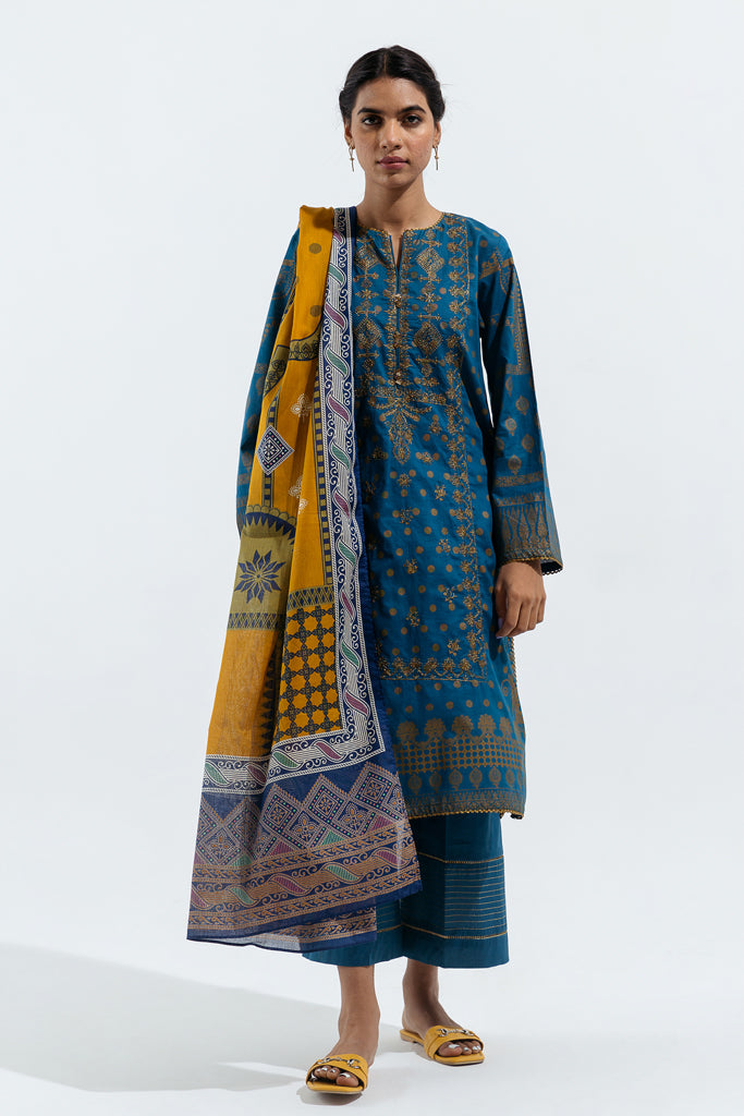 Classic Blue-Embroidered-3P