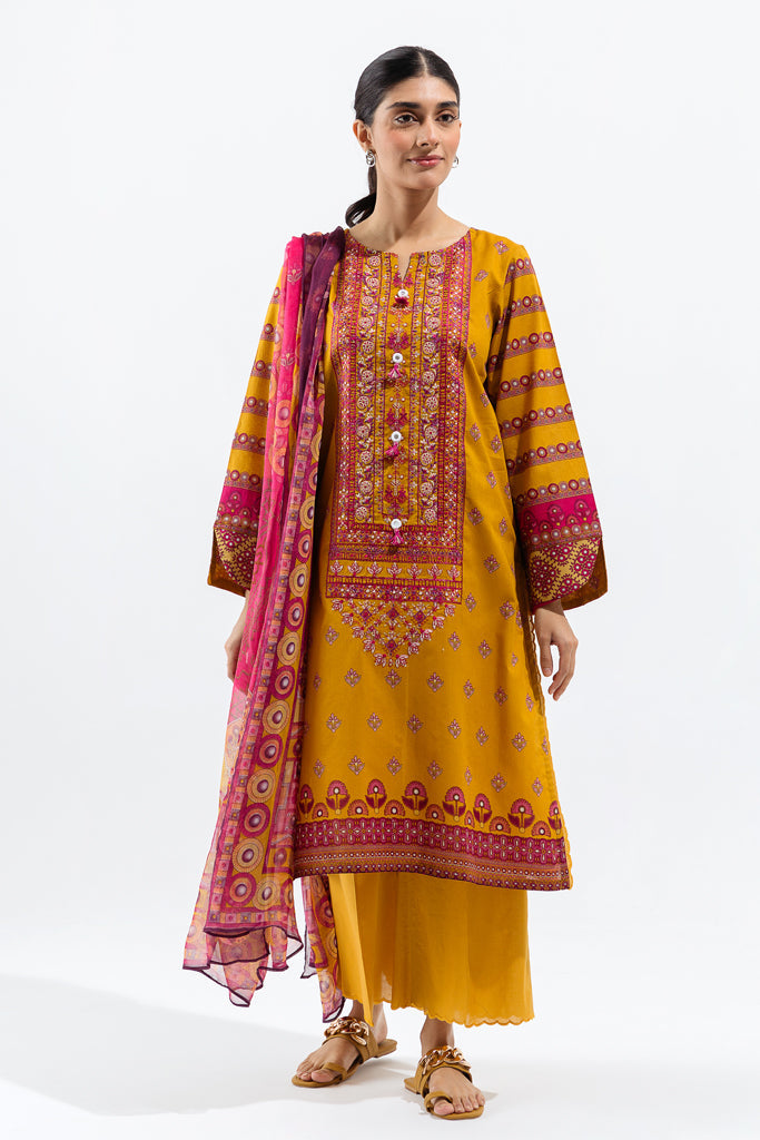 Boho Mustard-Embroidered-3P