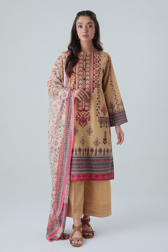 Dusky Divine-Embroidered-3P (UNSTITCHED)