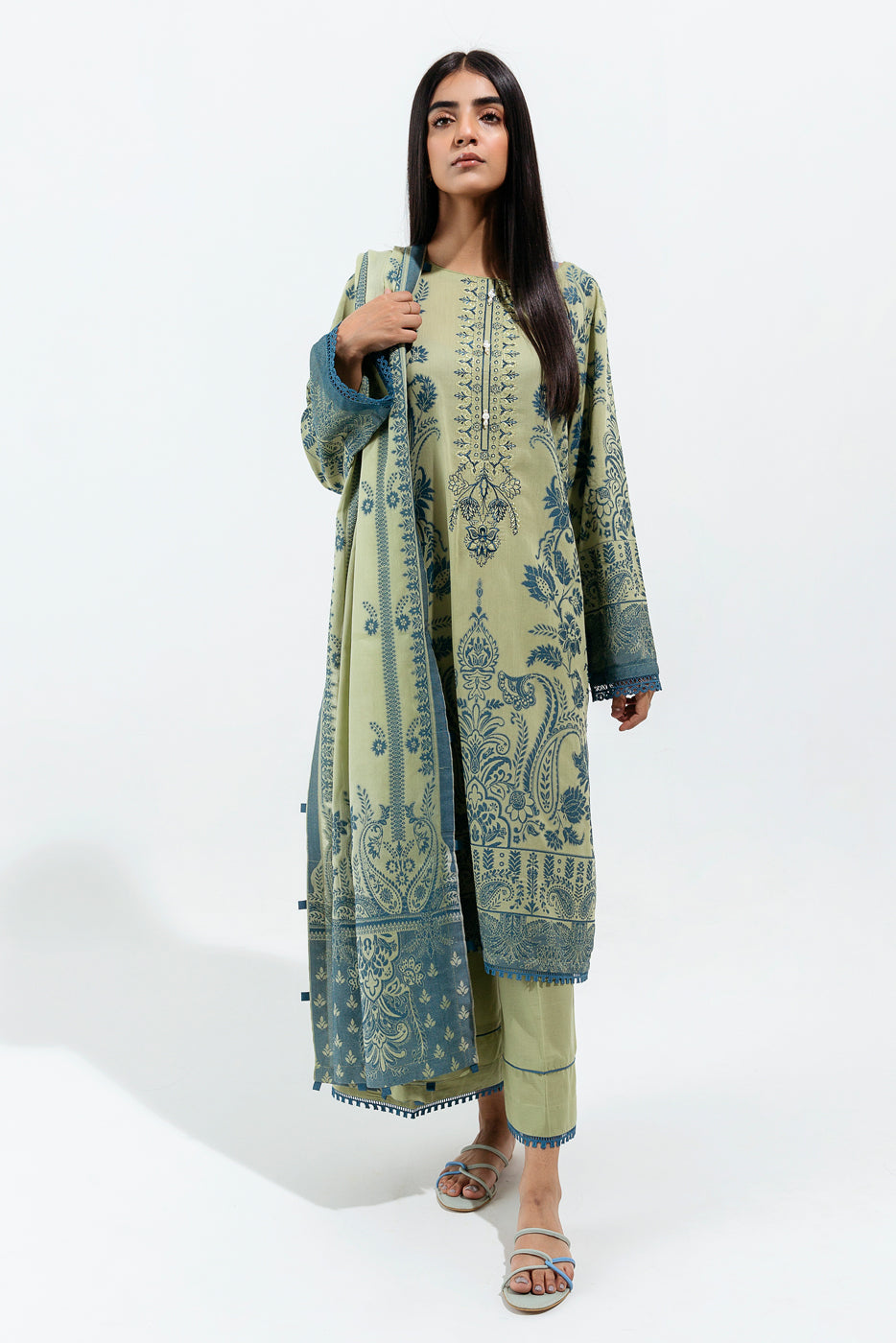 Green Tint-Embroidered-3P