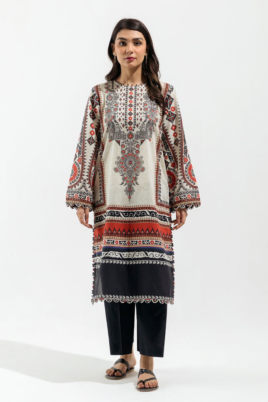 1 PIECE - PRINTED  LAWN SHIRT - PERSIAN KILIM