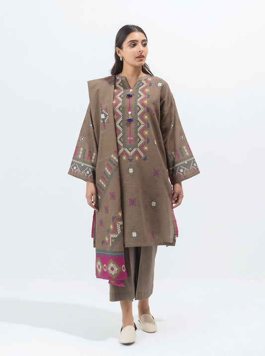 URBAN TAUPE-PRINTED-3P (UNSTITCHED)