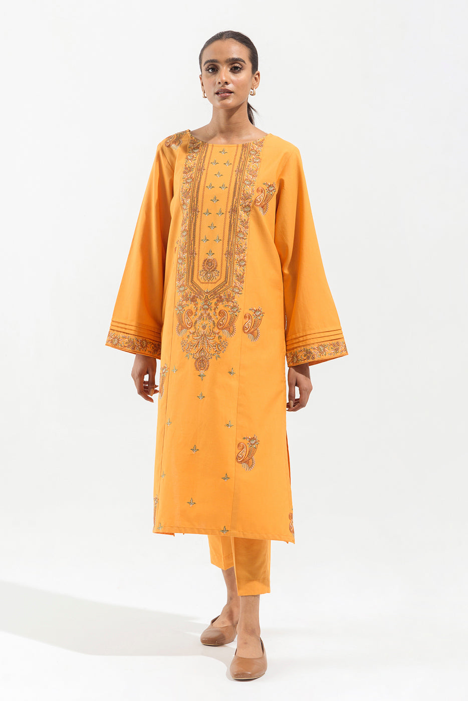 2 PIECE - EMBROIDERED KHADDAR SUIT - BOHO CHIC