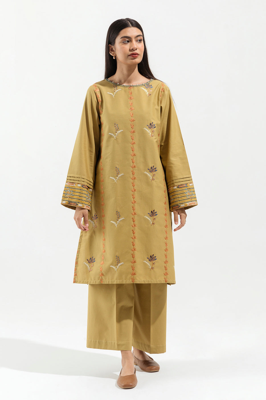 2 PIECE - EMBROIDERED KHADDAR SUIT - MEADOW BREEZE