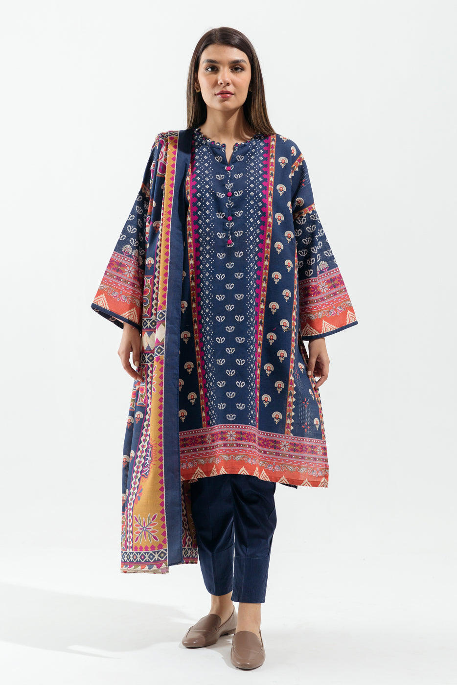 2 PIECE - PRINTED KHADDAR SUIT - CURRELEAN TRIBE