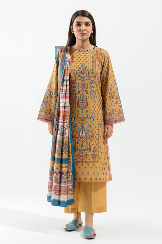 2 PIECE - PRINTED KHADDAR SUIT - SERENE ORCHID