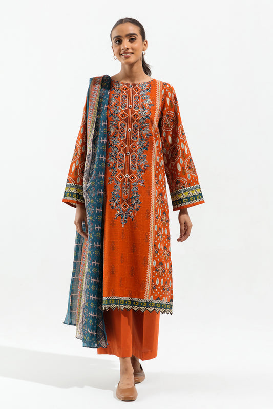 2 PIECE - EMBROIDERED KHADDAR SUIT - RUSTIC TRIBE (UNSTITCHED)