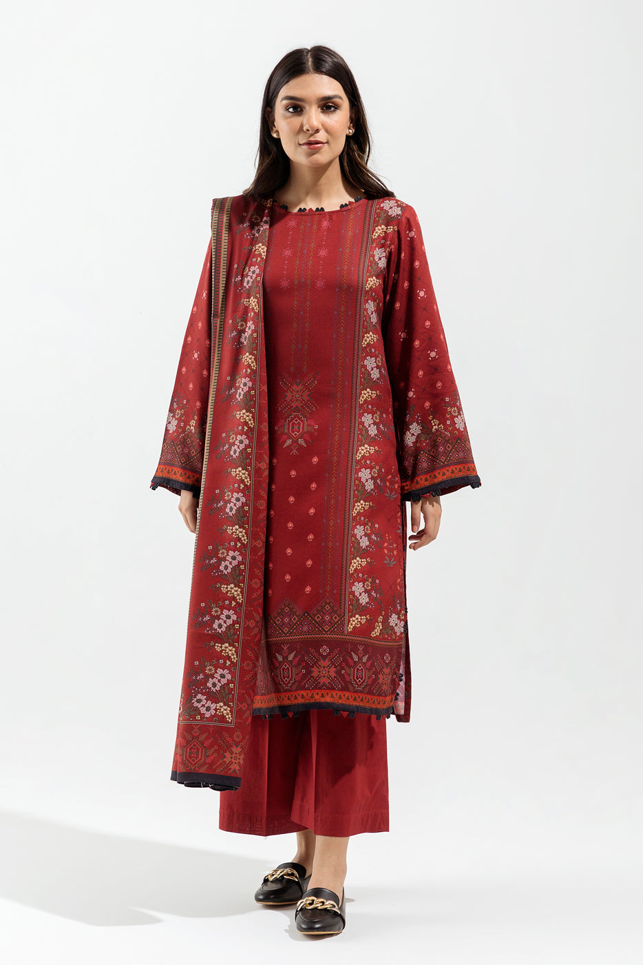 3 PIECE - PRINTED LINEN SUIT - BERRY VERVE