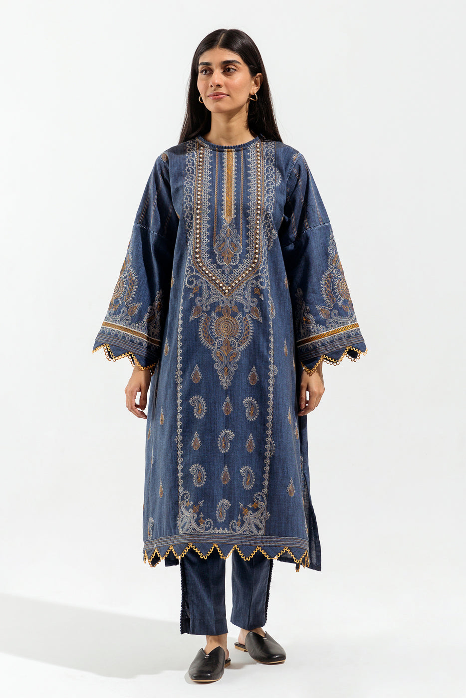 2 PIECE - EMBROIDERED KHADDAR SUIT - ENTHIC JEWEL