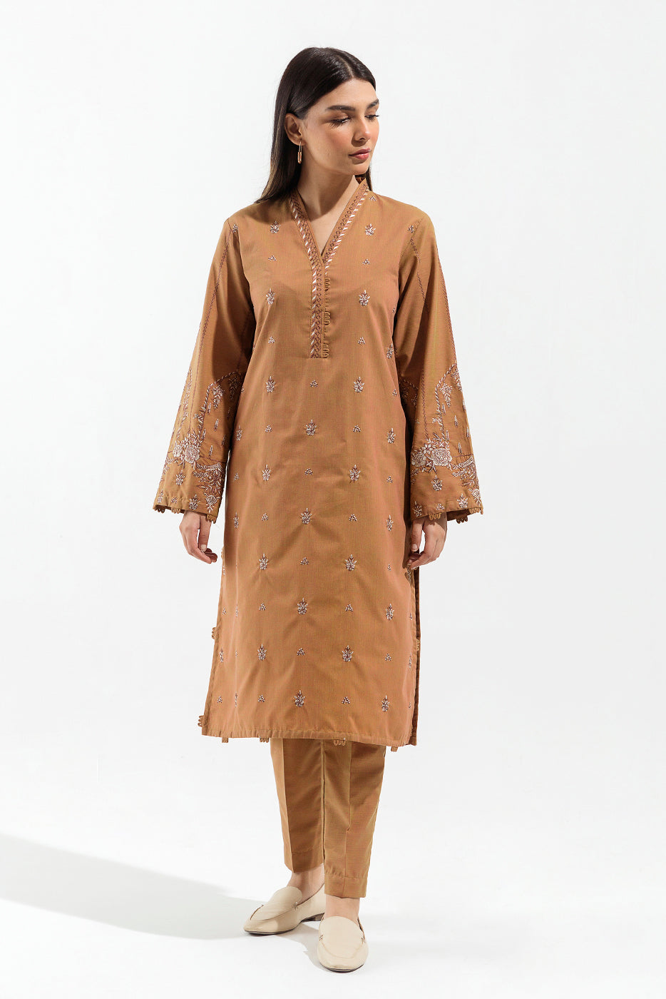 2 PIECE - EMBROIDERED TWO TONE SUIT - NOSTALGIA TRIBAL