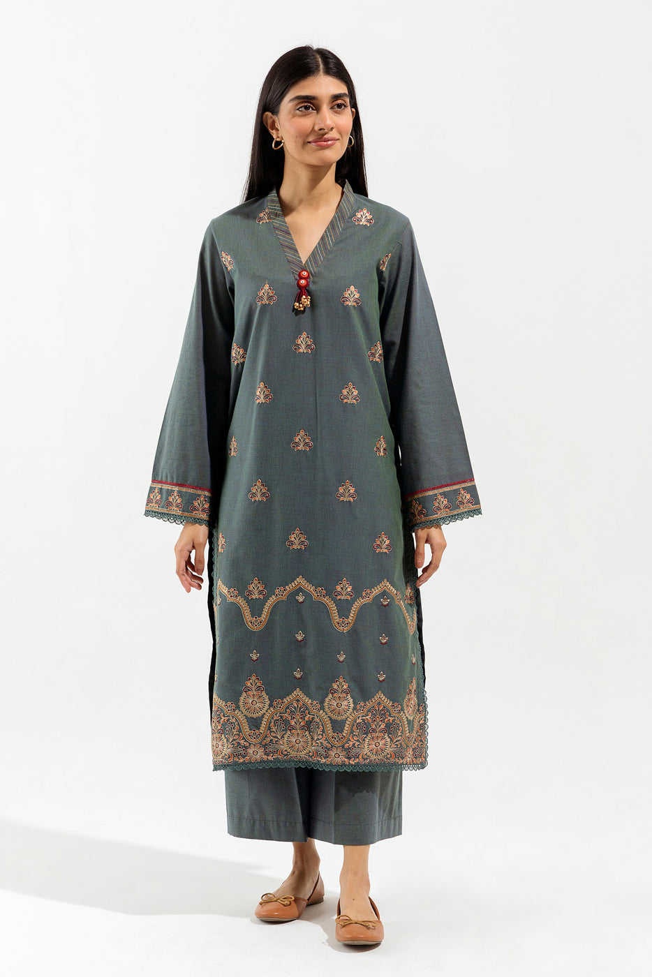 2 PIECE - EMBROIDERED TWO TONE SUIT - CLASSIC VICTORIAN