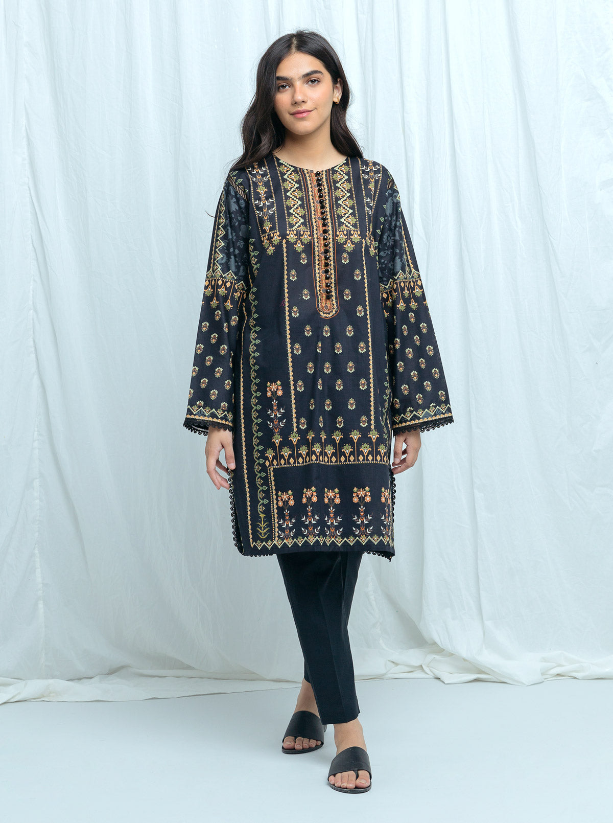 FOLK FIESTA -PRINTED-1P (UNSTITCHED)