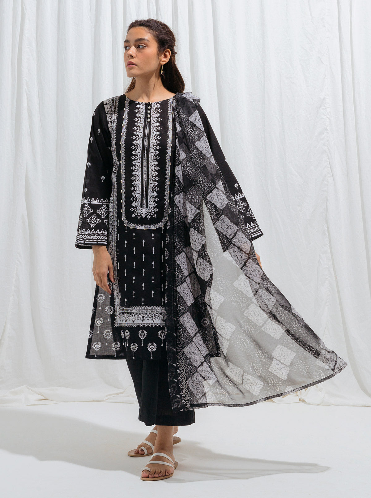 DOVE BLACK-PRINTED-3P