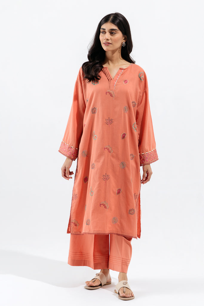 Peach Pearl-Embroidered-2P