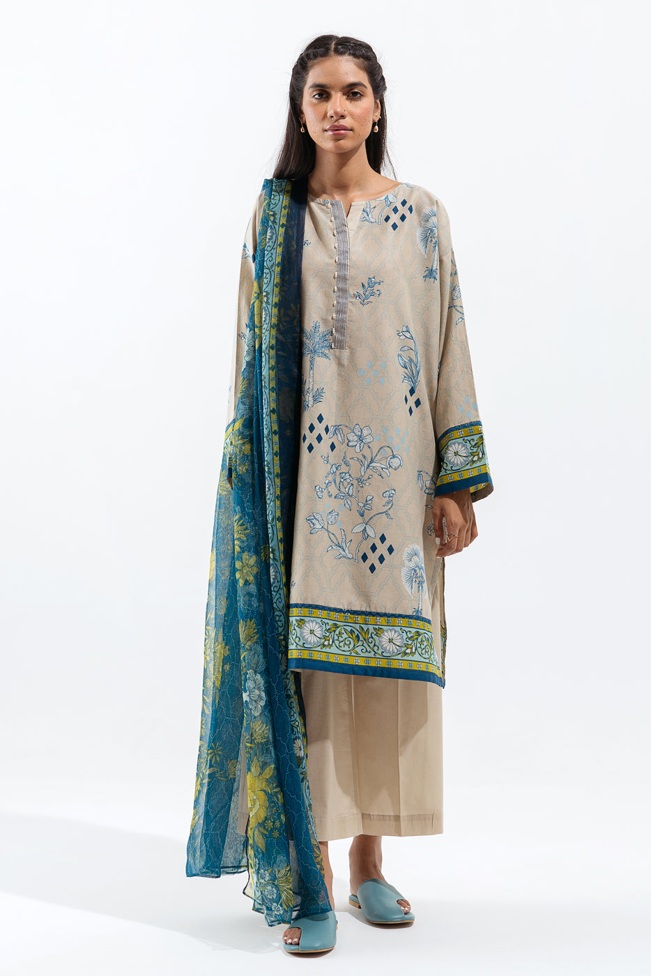 Floral Breeze-Printed-2P (UNSTITCHED)