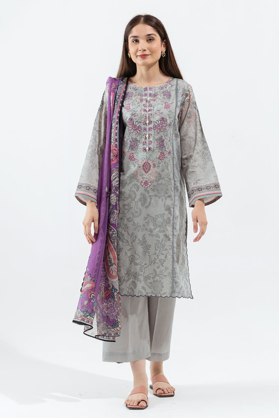 Evening Gray-Embroidered-2P