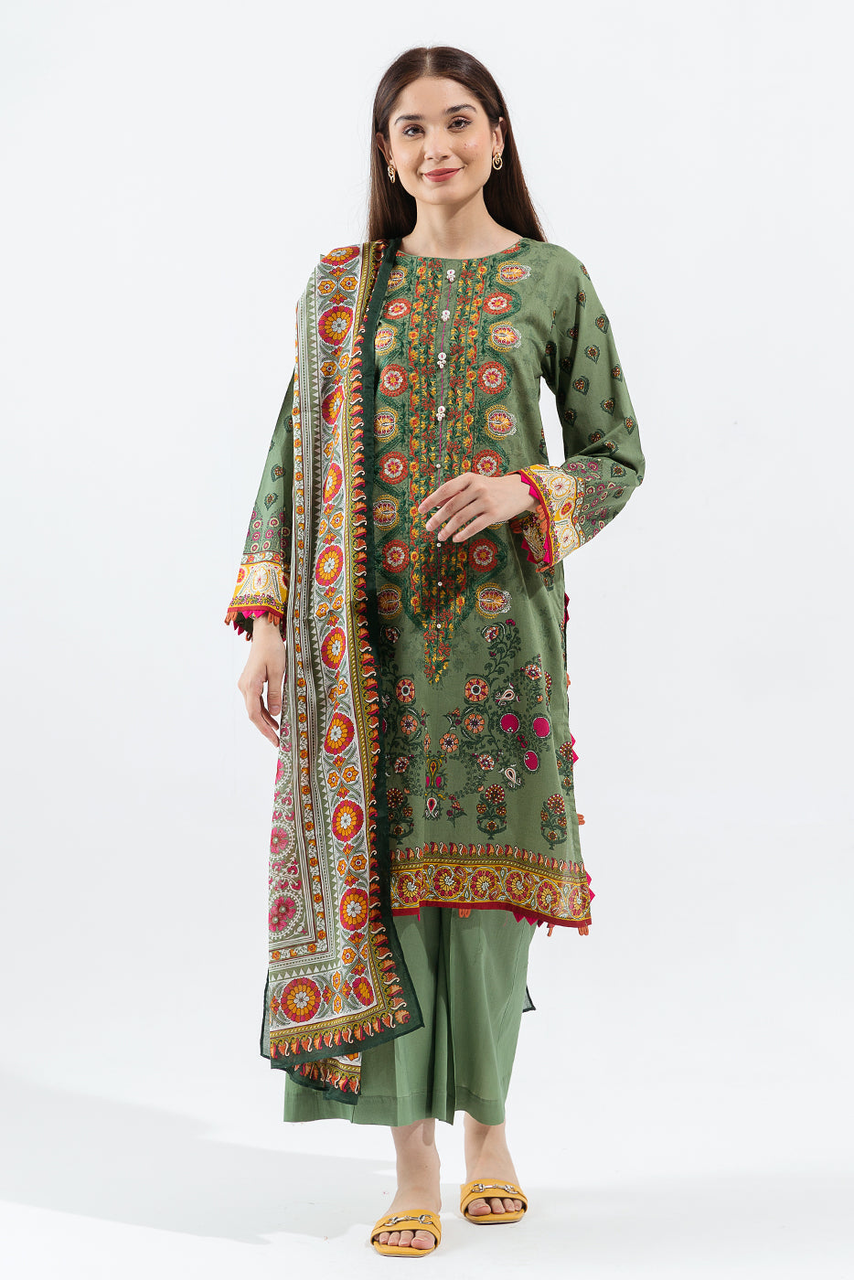 Folk Charm-Embroidered-2P (UNSTITCHED)