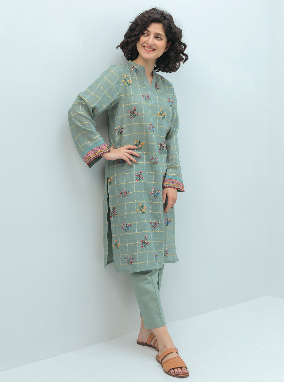 EMBROIDERED SHIRT WITH PANT