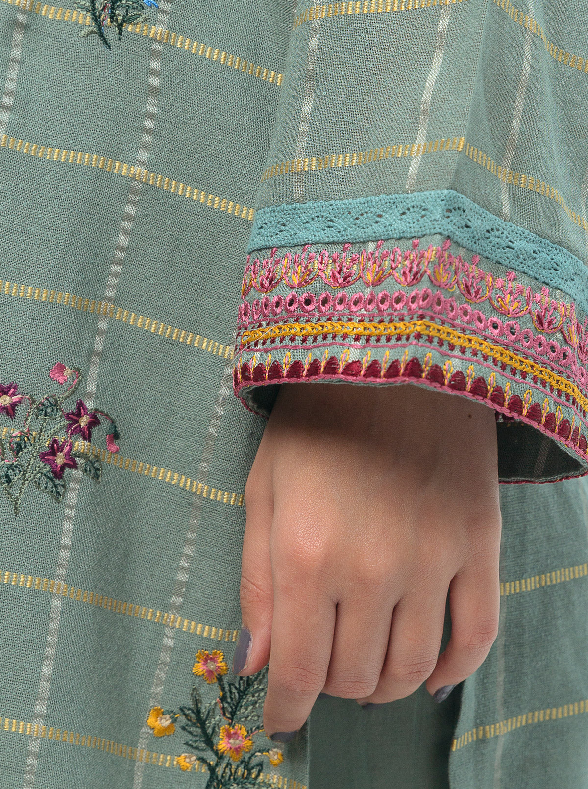 EMBROIDERED SHIRT WITH PANT