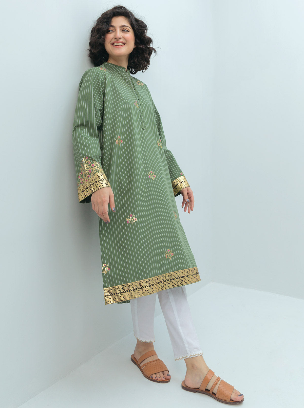 PRINTED YARN DYED COTTON SHIRT (PRET)