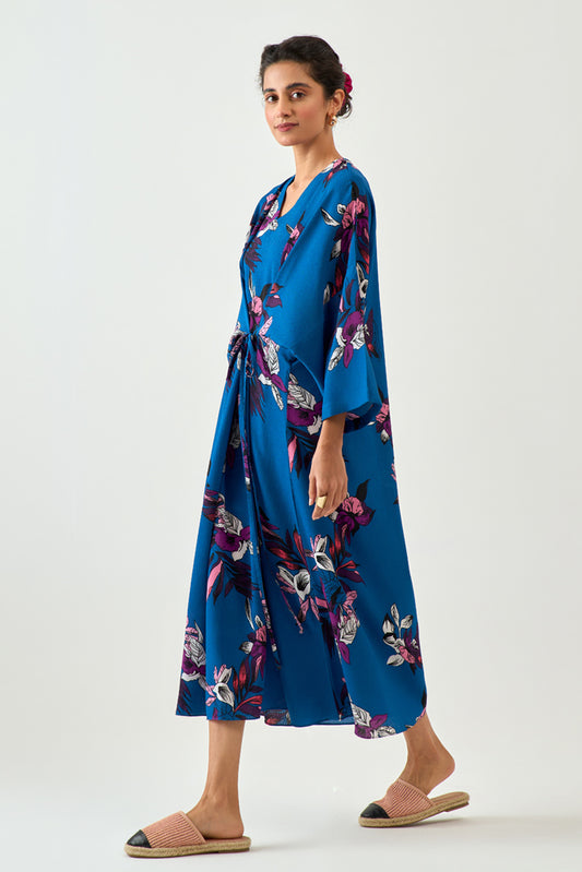 Blue Floral Long Tunic
