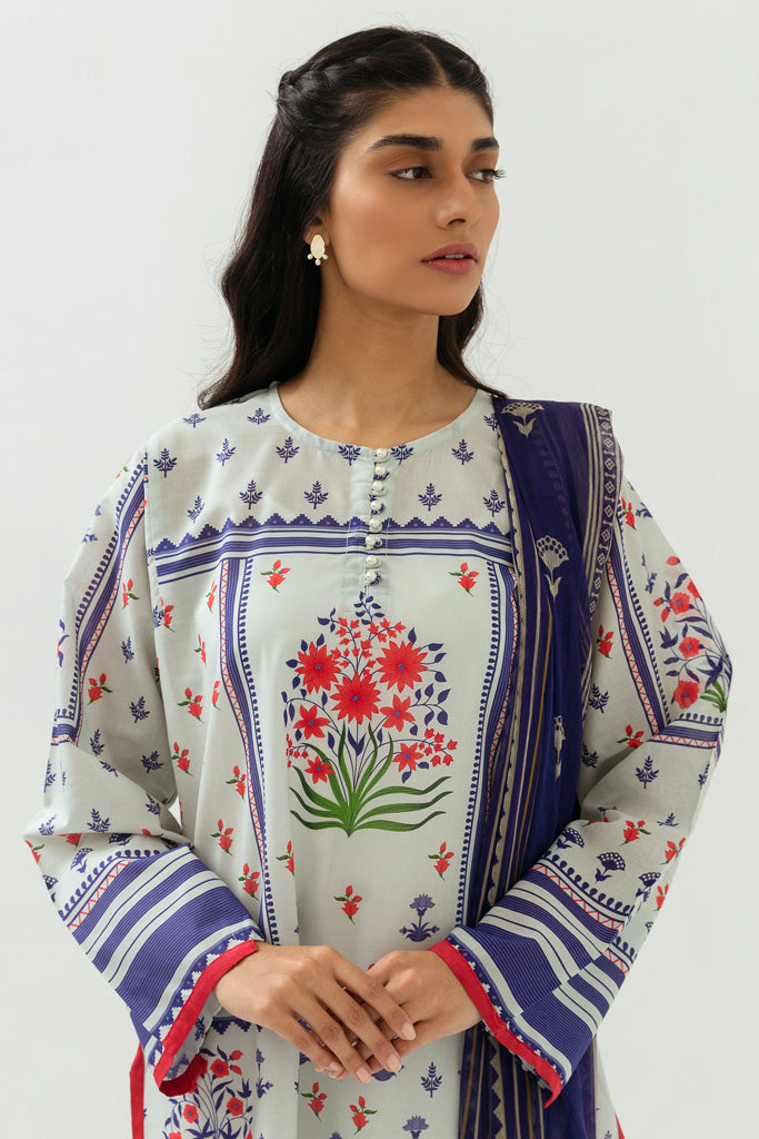 Printed Shirt With Dupatta