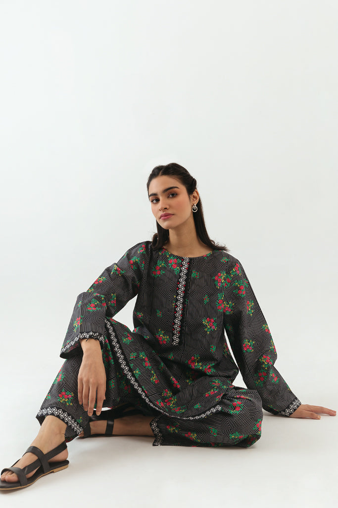 Printed Shirt With Shalwar