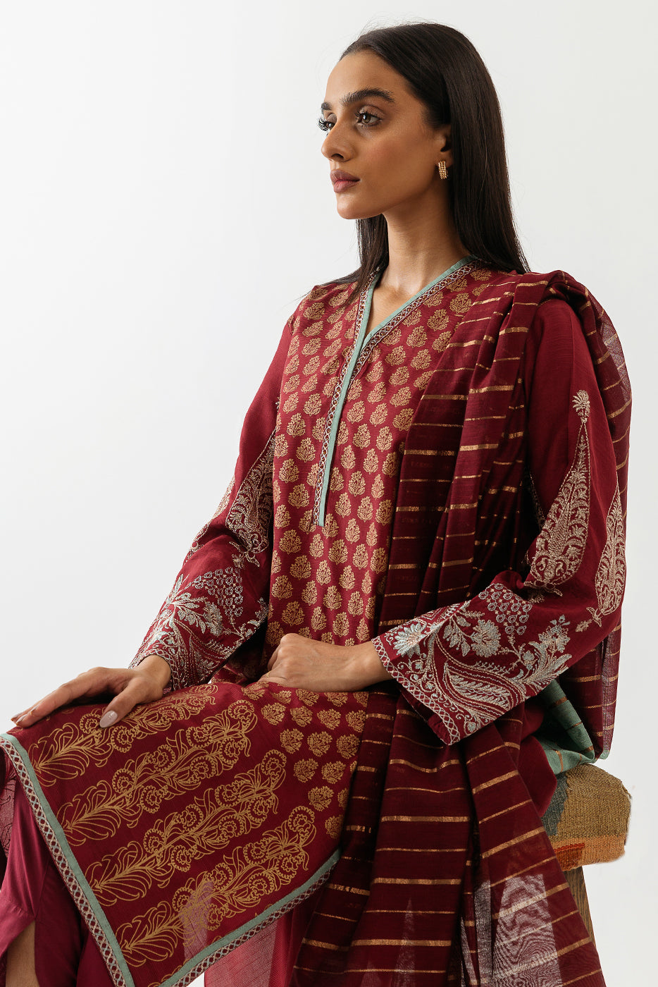 Printed Shirt With Dupatta