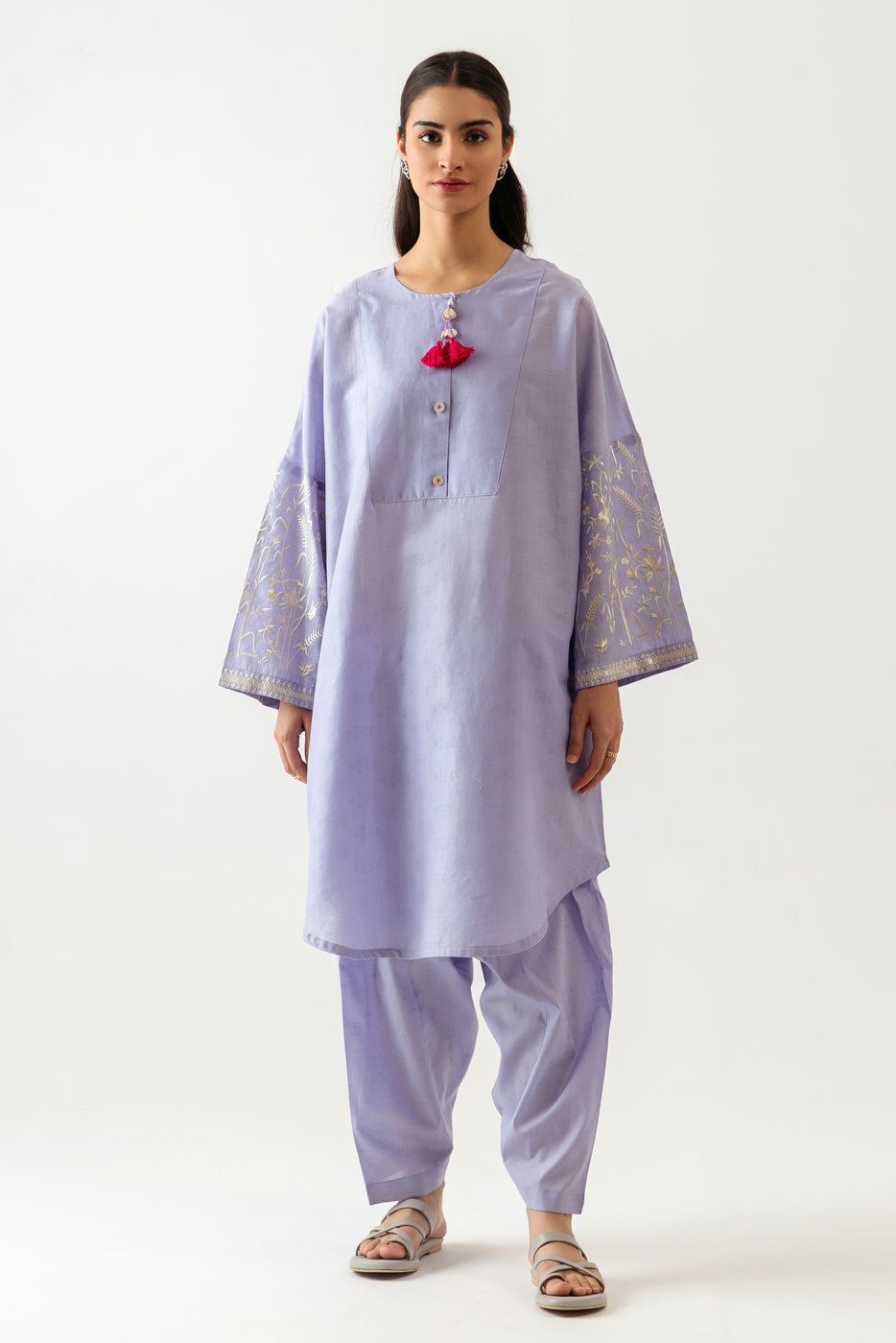 Embroidered Shirt With Shalwar