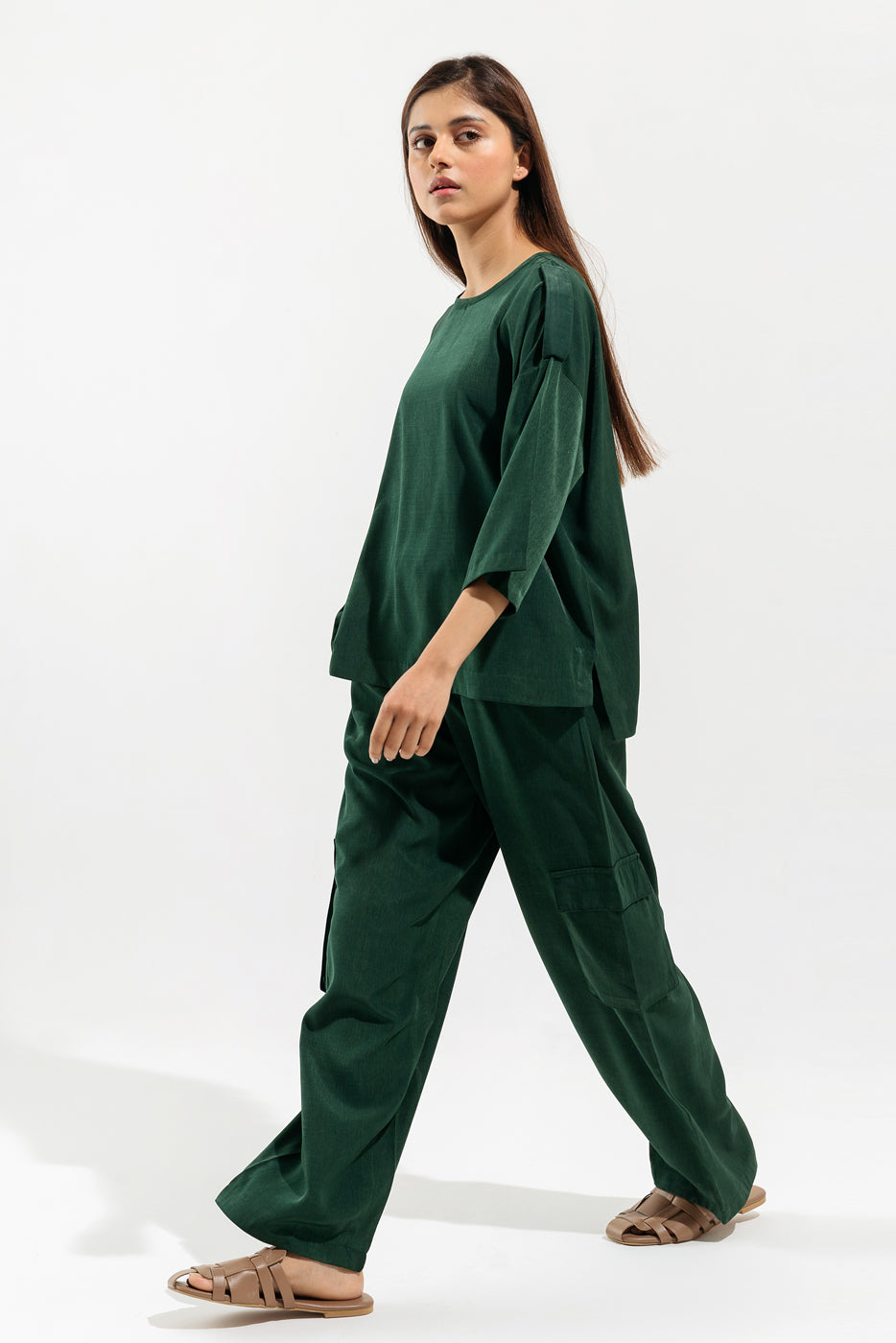 BOTTLE GREEN CO-ORD SET