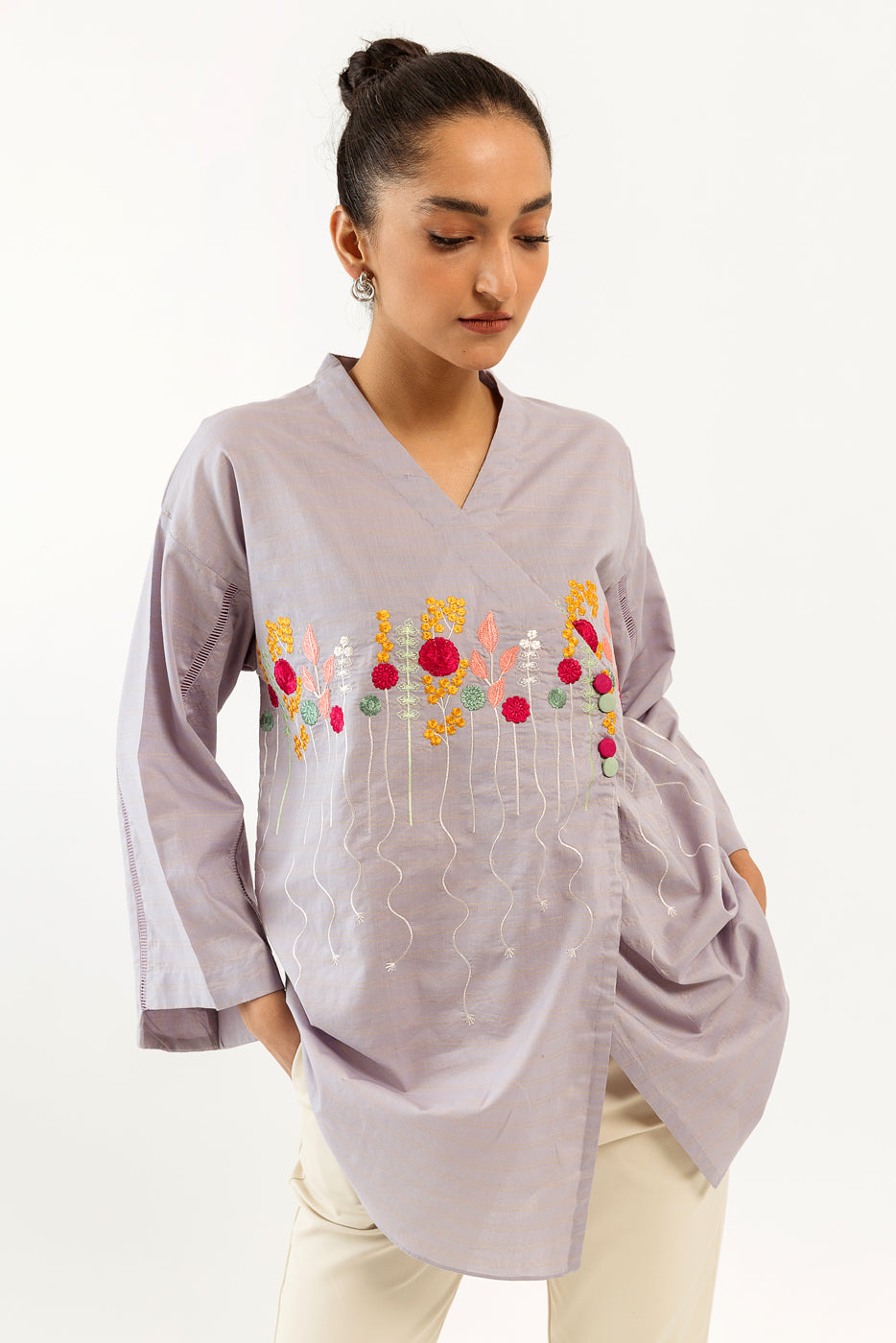 EMBROIDERED MISSOURI LAWN SHIRT (PRET)