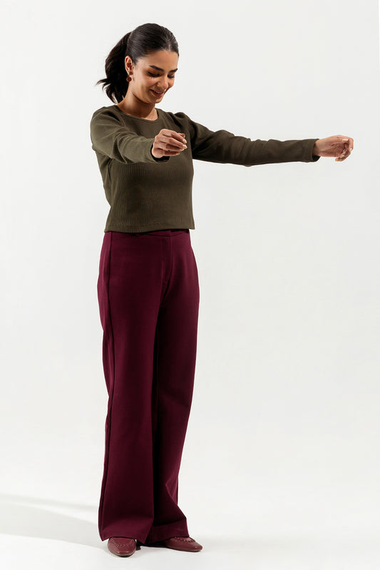 Olive Brown Cropped Top