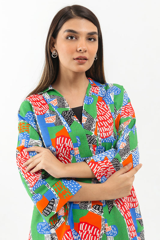 PRINTED KHADDAR SHIRT (PRET)