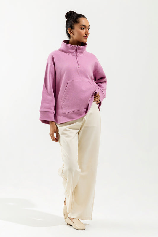 Lilac Collared Sweatshirt
