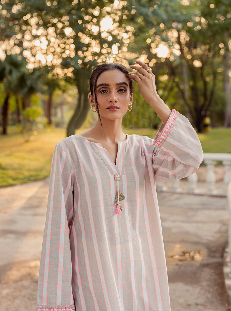 EMBROIDERED YARN DYED SHIRT (PRET)